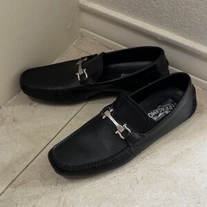 Salvatore Ferragamo Men's Elegant Black Slip-Ons